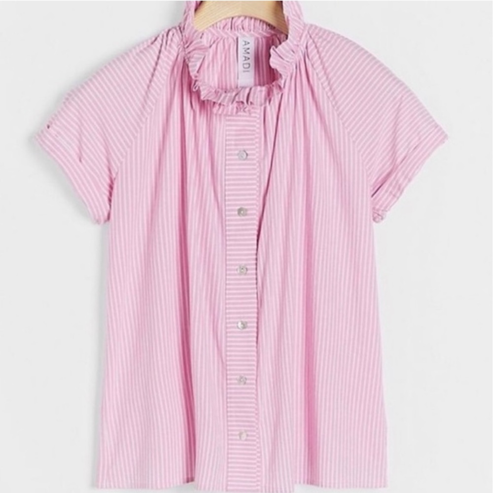 Anthropologie Amadi Tansey Ruffle Buttondown for Anthropologie